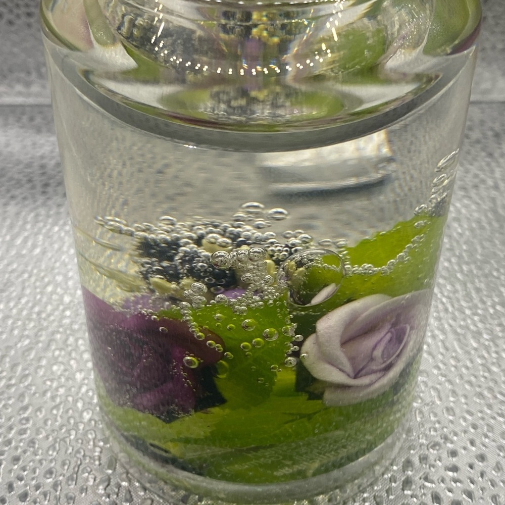 Floral  Dreamlight  Candle Holder Made In Germany Purple and Green - Picture 5 of 8